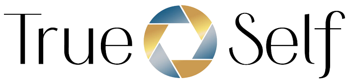 true self log weiss gold blau